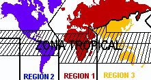 mapa mundi radiofrecuencia para walkie talkies